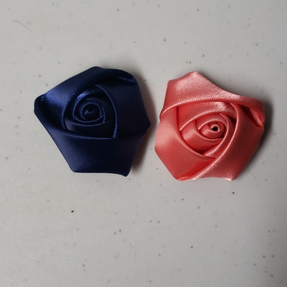 1" Deluxe Rolled Satin Rosettes l Satin Roses l